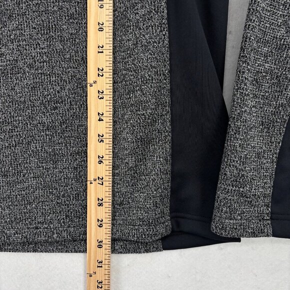 Spyder Half Zip Sweater Jacket Mens XL Gray Black Gait Knit Pullover Fleece Line - Picture 11 of 13